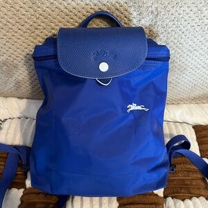 Longchamp Le Pliage Club Nylon Backpack in Cobalt Blue NWOTS!